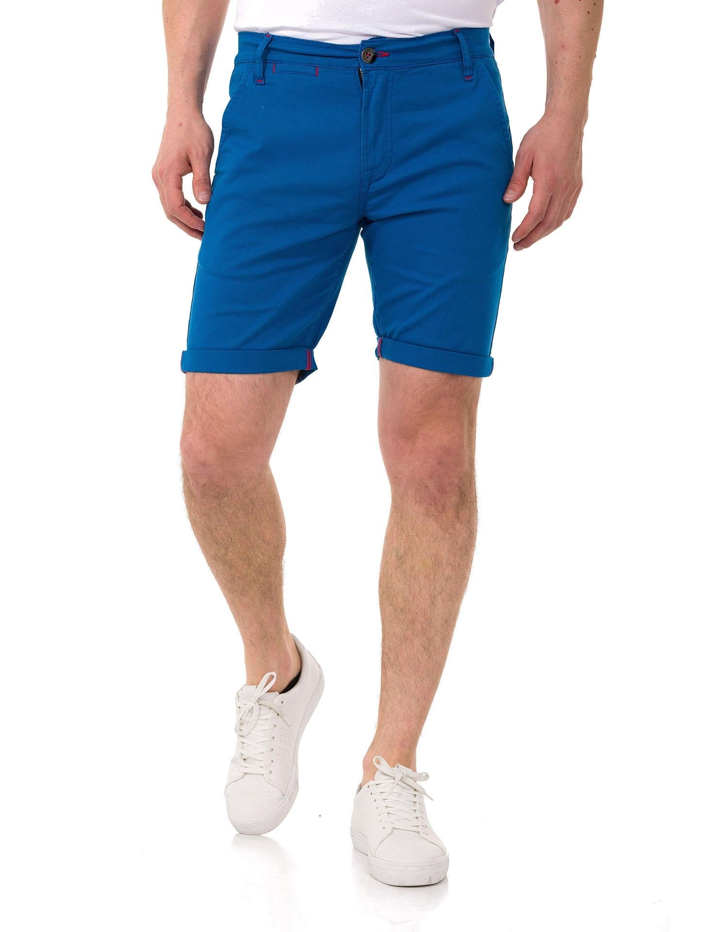 CK272 Men's Basic Linen Capri Shorts Relaxed Fit Summer Bermuda
