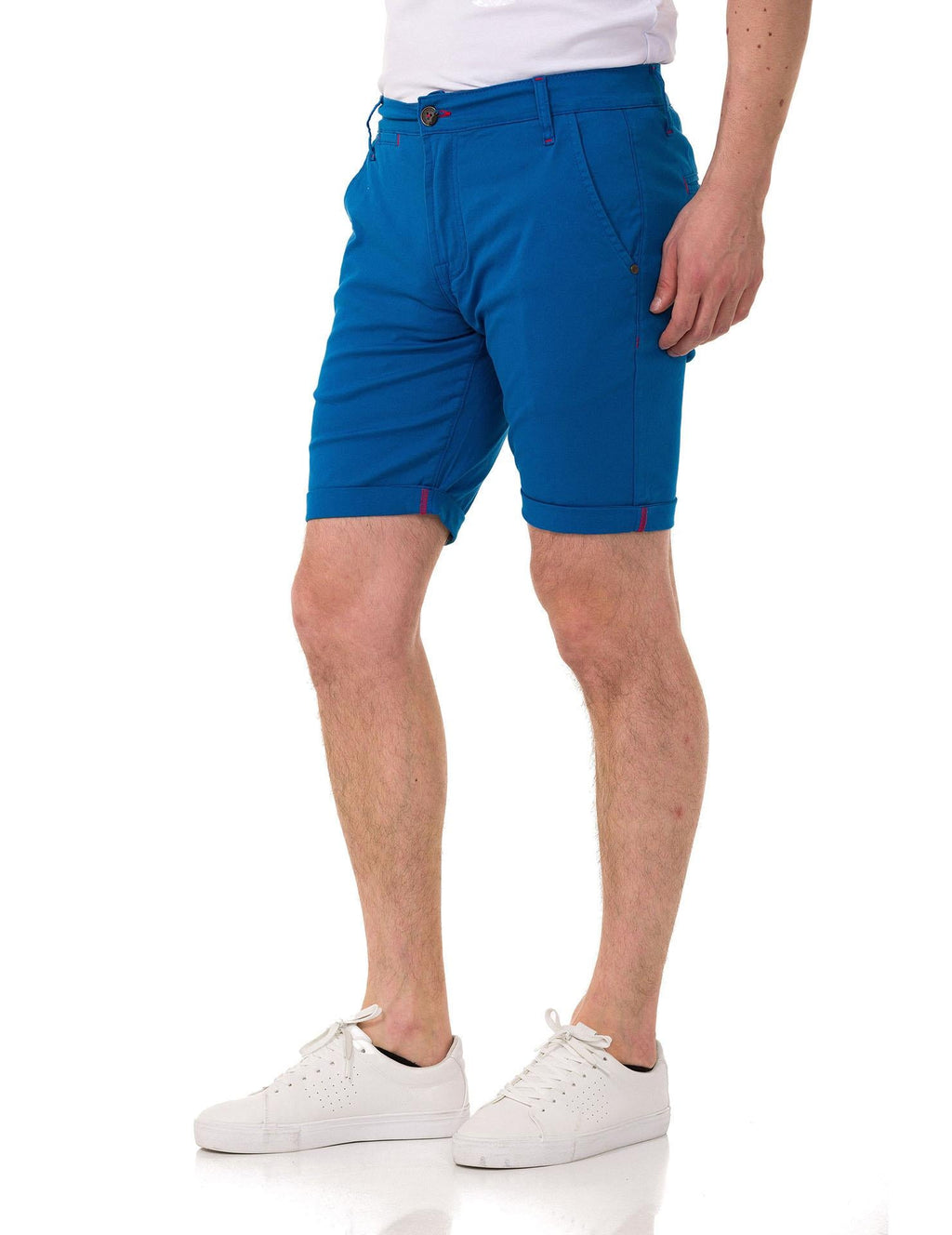 CK272 Men's Basic Linen Capri Shorts Relaxed Fit Summer Bermuda