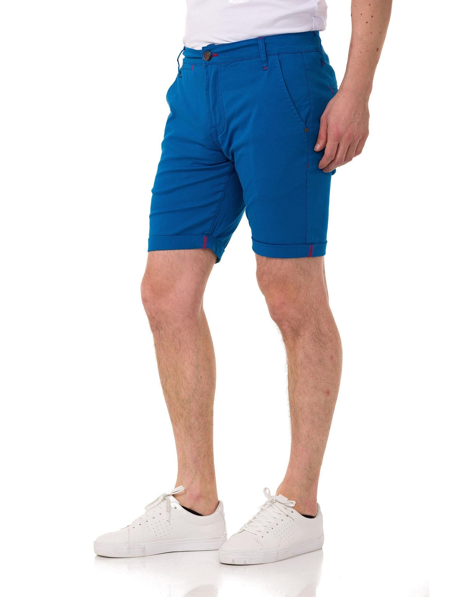 CK272 Men's Basic Linen Capri Shorts Relaxed Fit Summer Bermuda