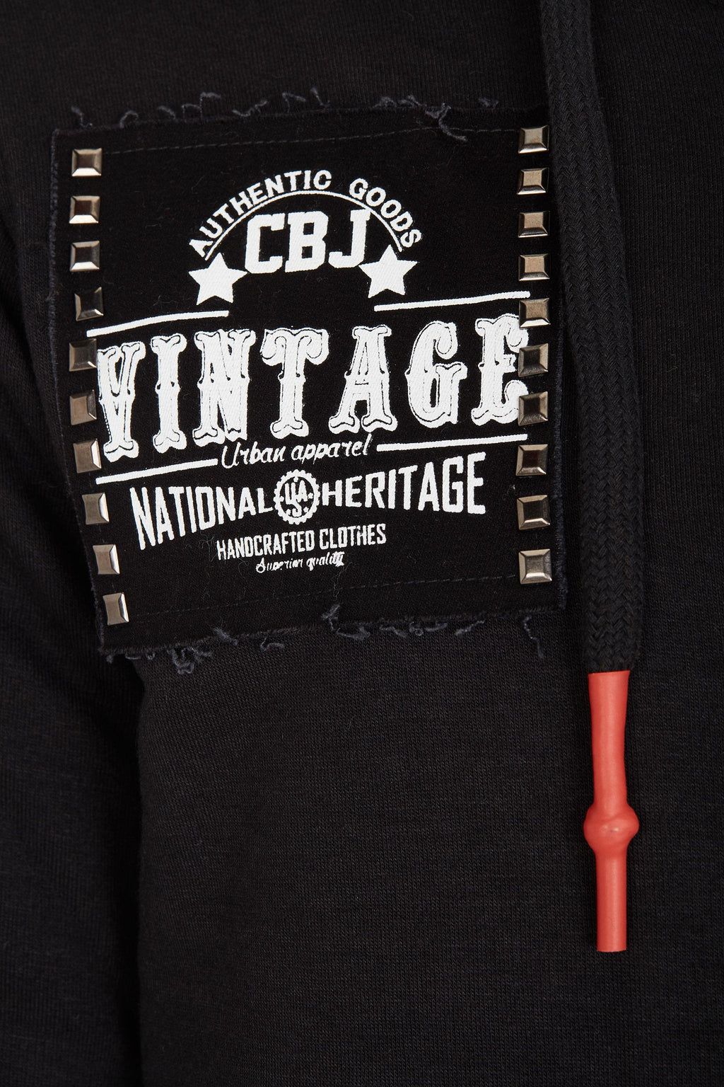 CL240 Appliqué Hooded Long Men's Sweatshirt
