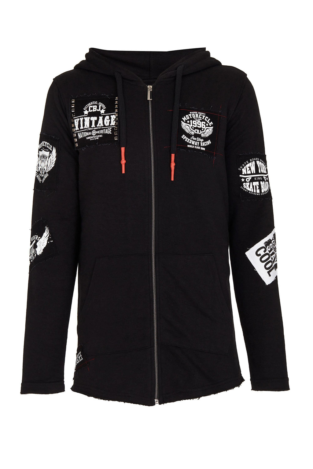 CL240 Appliqué Hooded Long Men's Sweatshirt