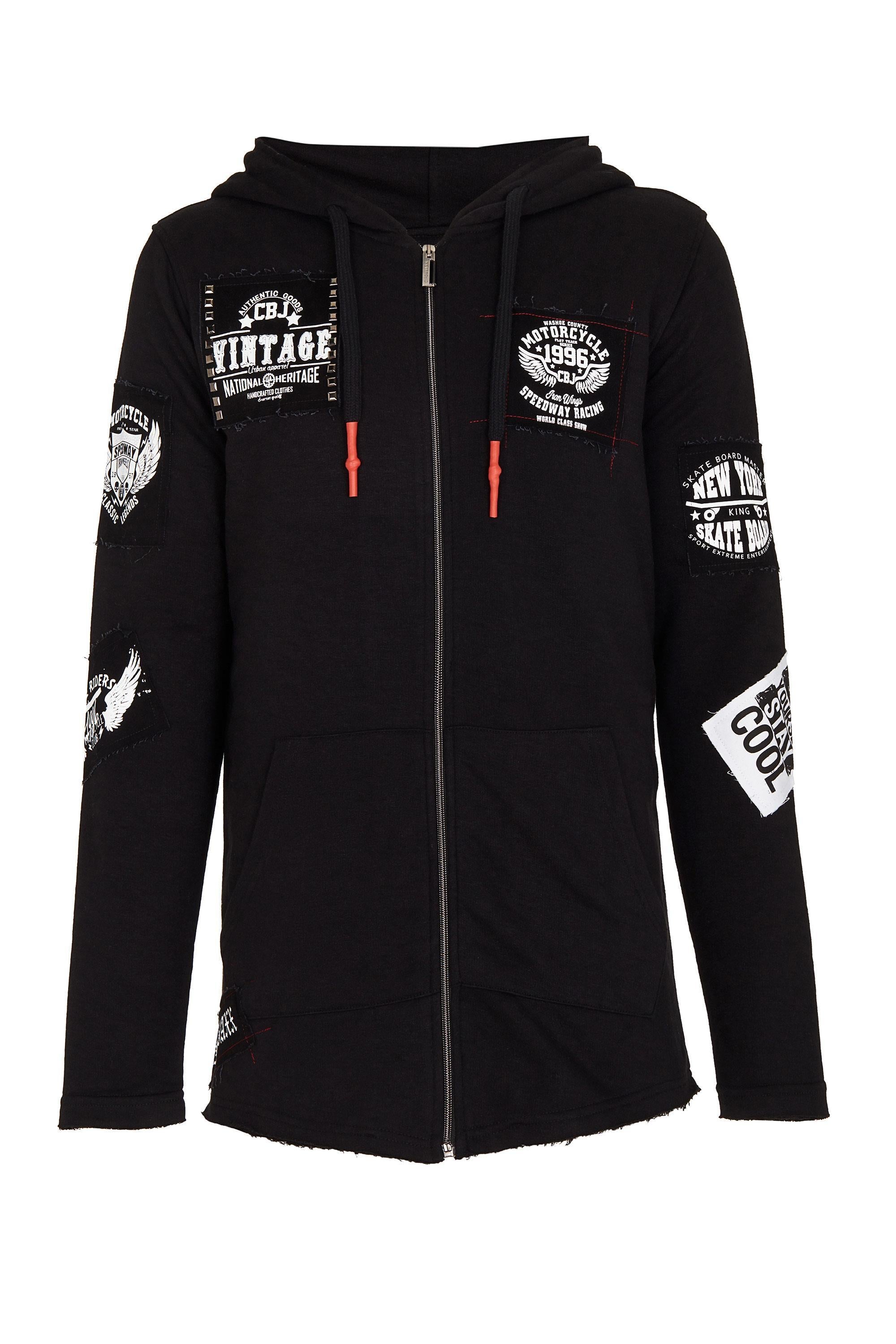 CL240 Appliqué Hooded Long Men's Sweatshirt