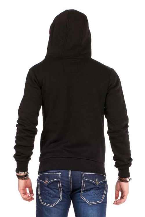 CL329 Hidden Collar Zip Hooded Sweatshirt