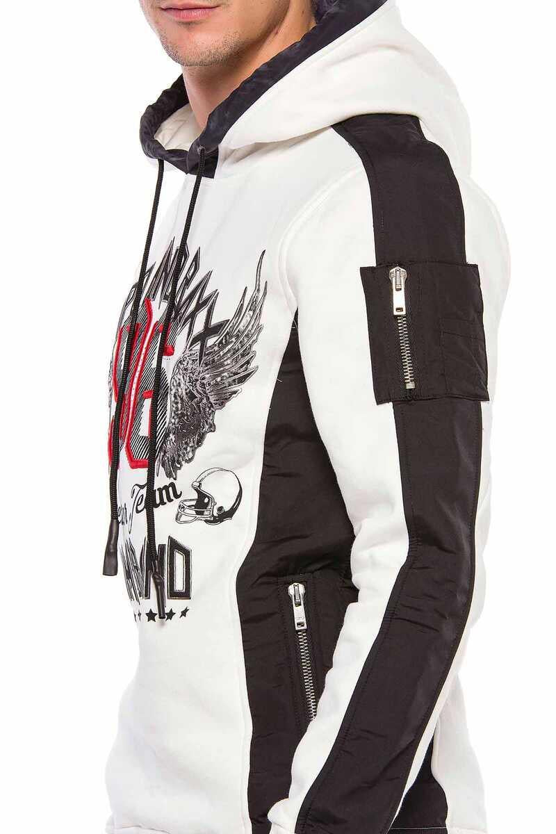 CL358 Printed Embroidered Hooded Sweatshirt