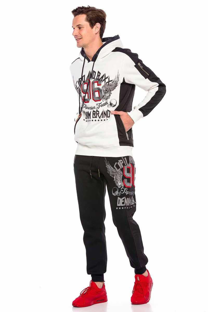 CL358 Printed Embroidered Hooded Sweatshirt