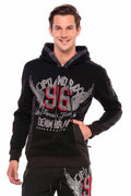 CL358 Printed Embroidered Hooded Sweatshirt