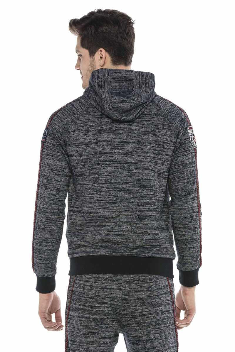 CL371 Marl Striped Hooded Men's Tracksuit