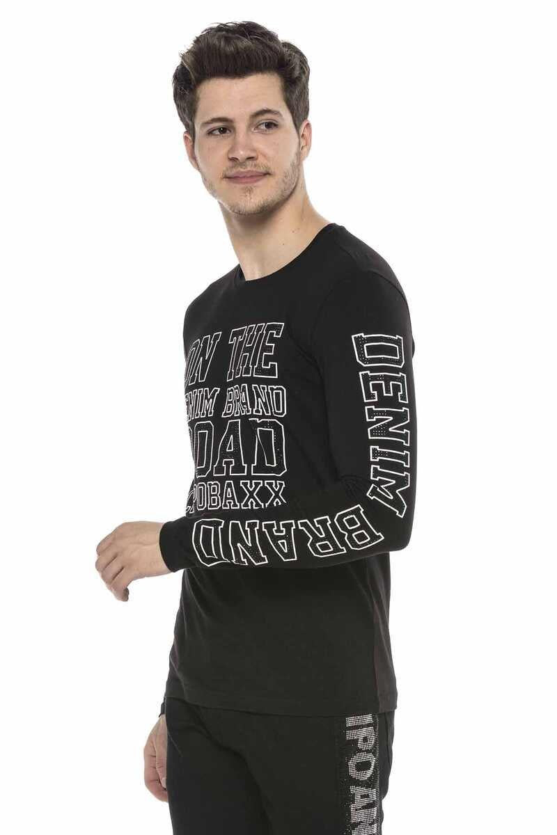 CL379 Glossy Stone Print Lightweight Men's Sweatshirt