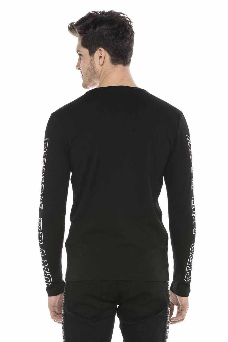 CL379 Glossy Stone Print Lightweight Men's Sweatshirt