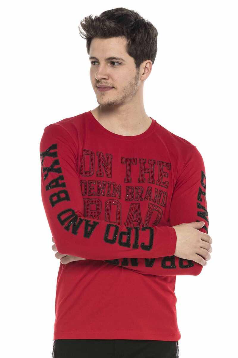 CL379 Glossy Stone Print Lightweight Men's Sweatshirt