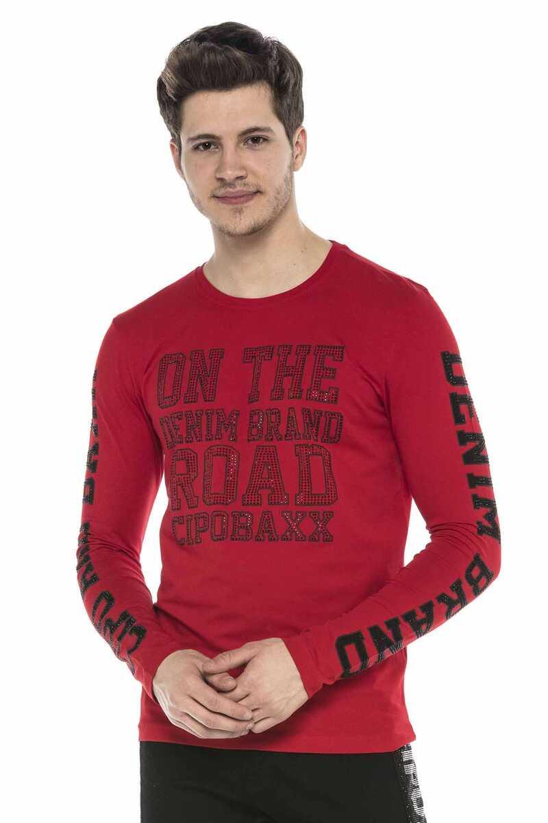 CL379 Glossy Stone Print Lightweight Men's Sweatshirt