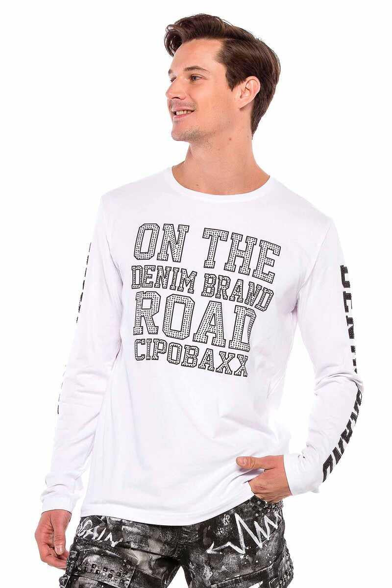 CL379 Glossy Stone Print Lightweight Men's Sweatshirt