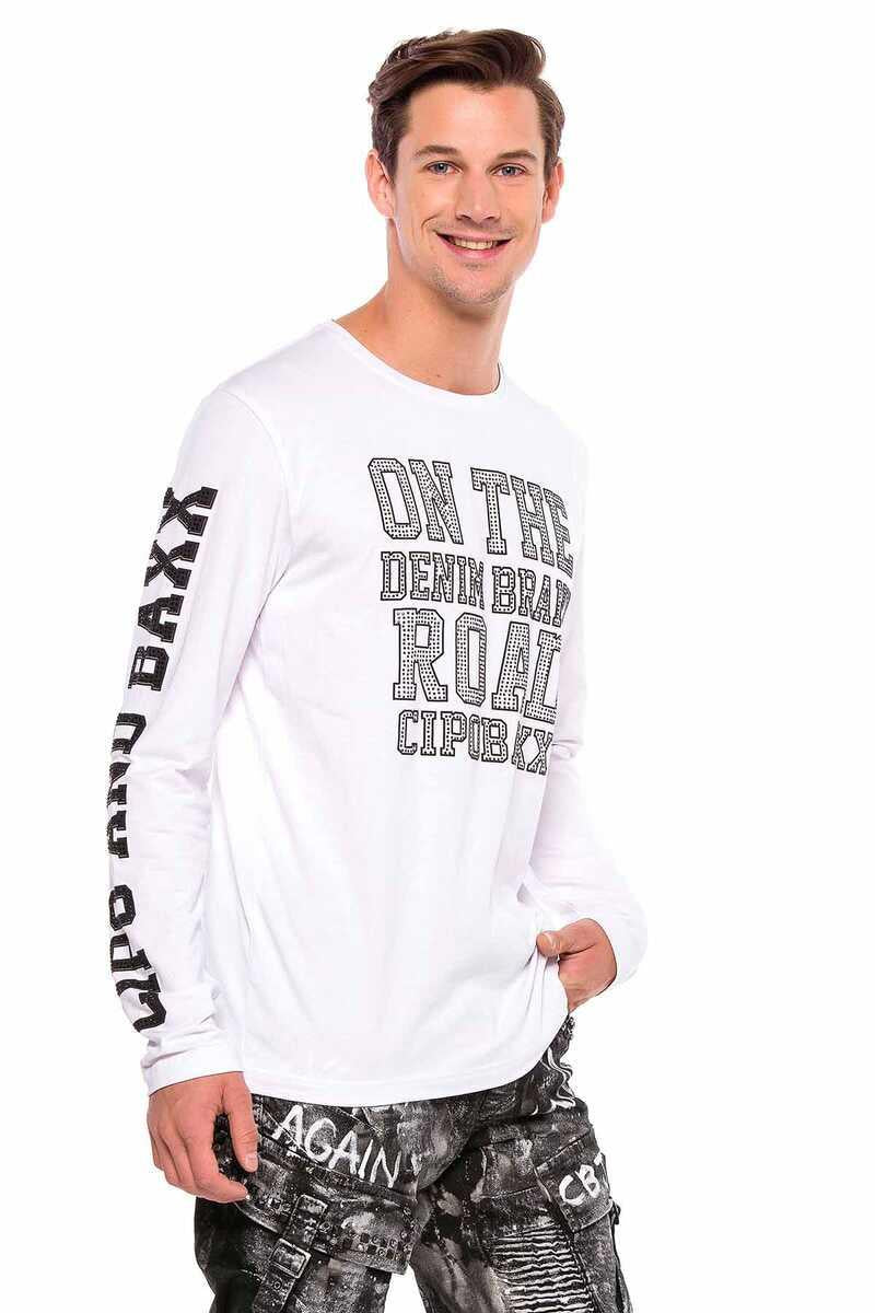 CL379 Glossy Stone Print Lightweight Men's Sweatshirt