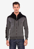 CL381 Metal Drop Stone Hooded Winter Sweatshirt