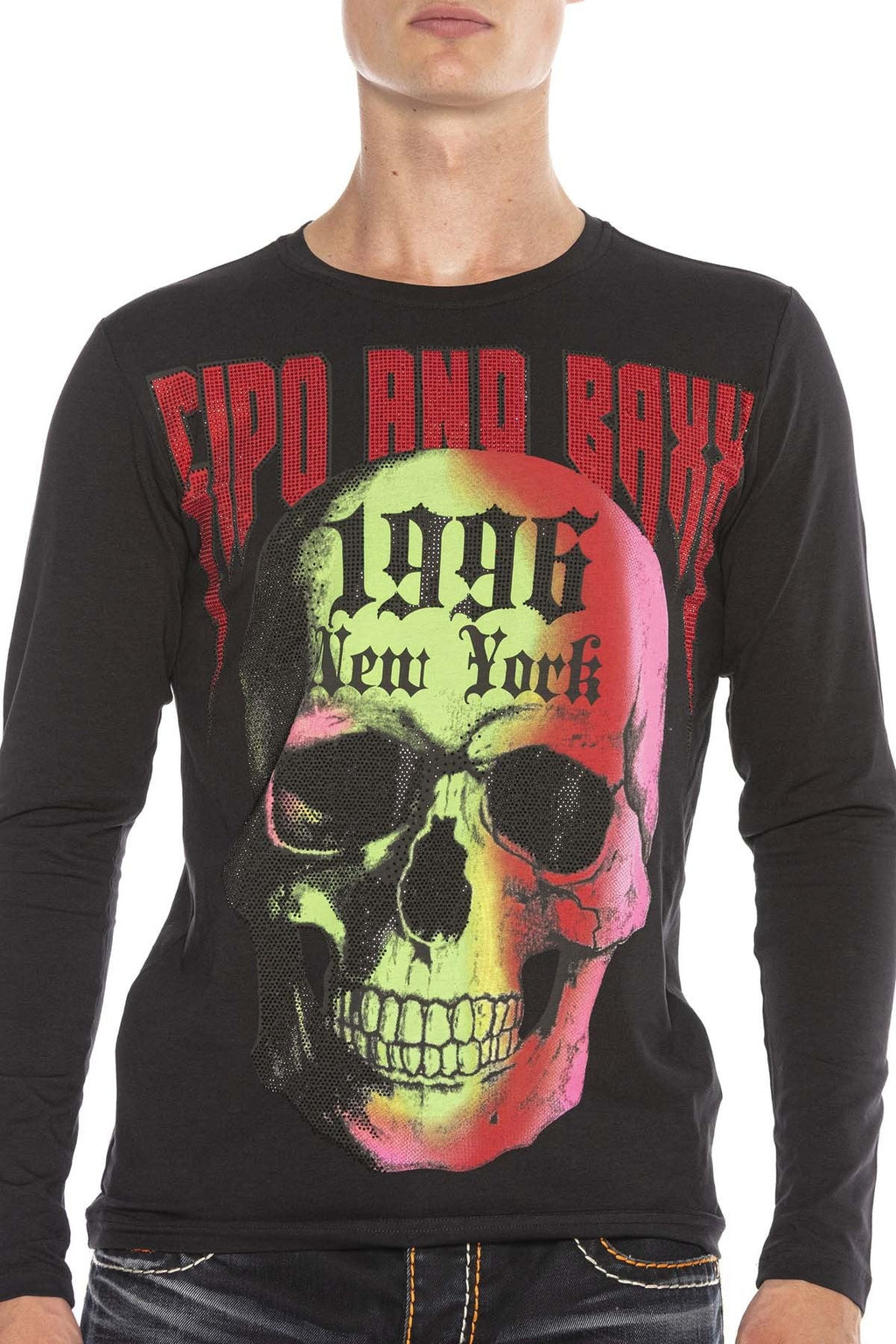 CL406 Colorful Skull Men's Sweatshirt