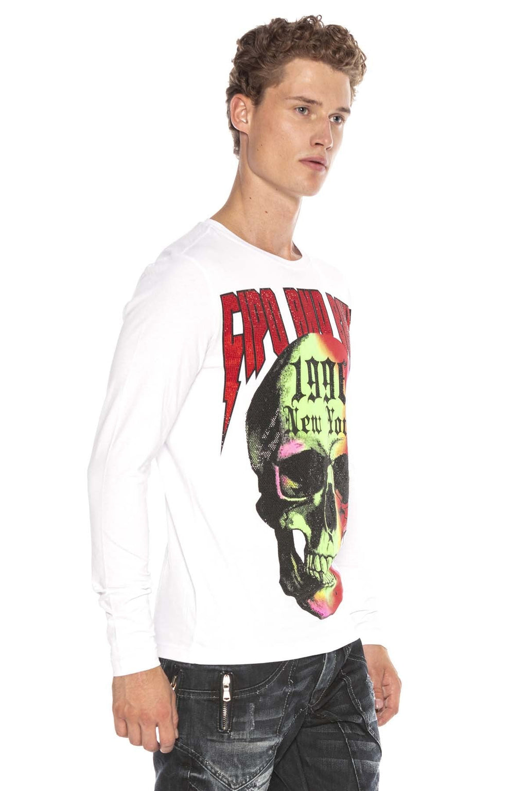 CL406 Colorful Skull Men's Sweatshirt