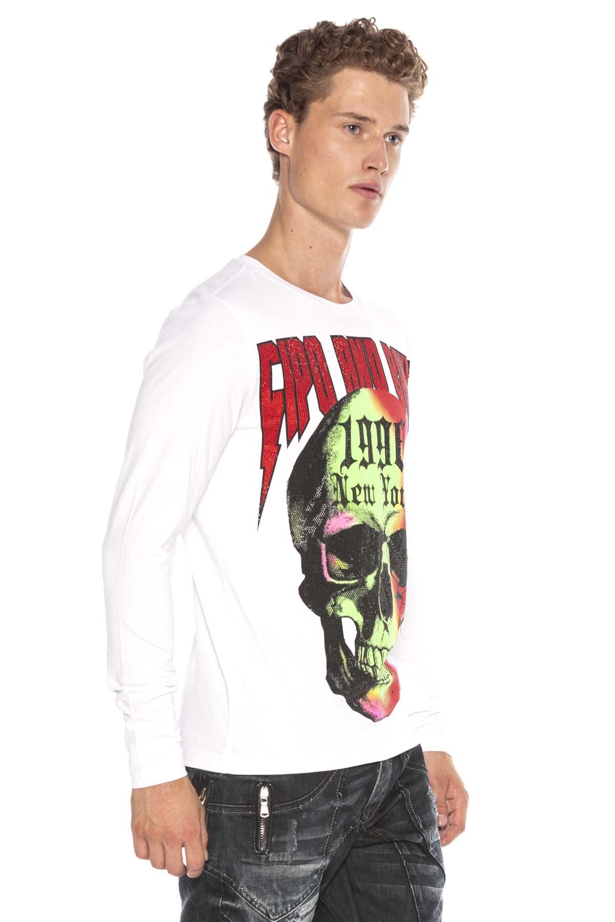 CL406 Colorful Skull Men's Sweatshirt