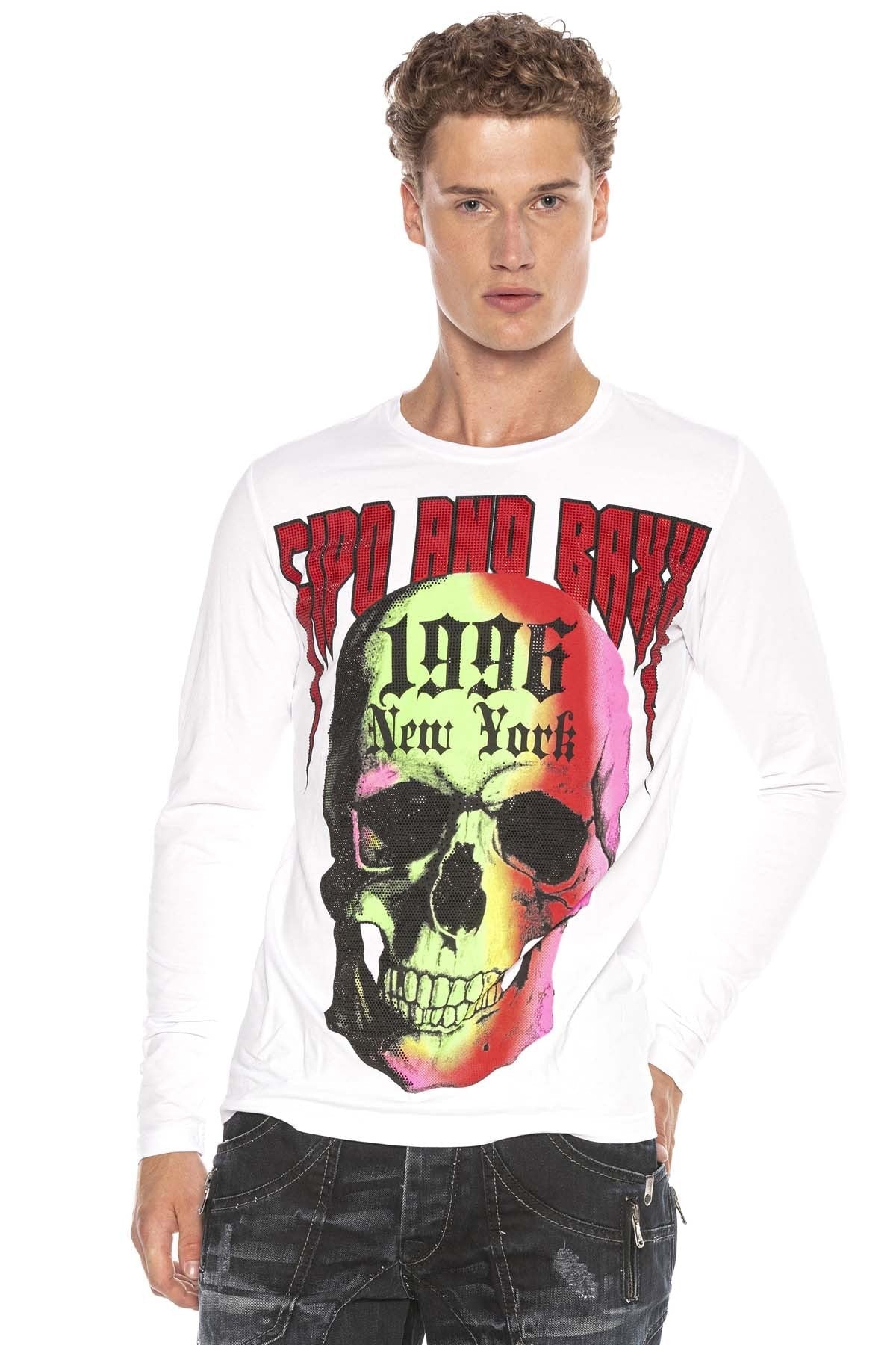 CL406 Colorful Skull Men's Sweatshirt