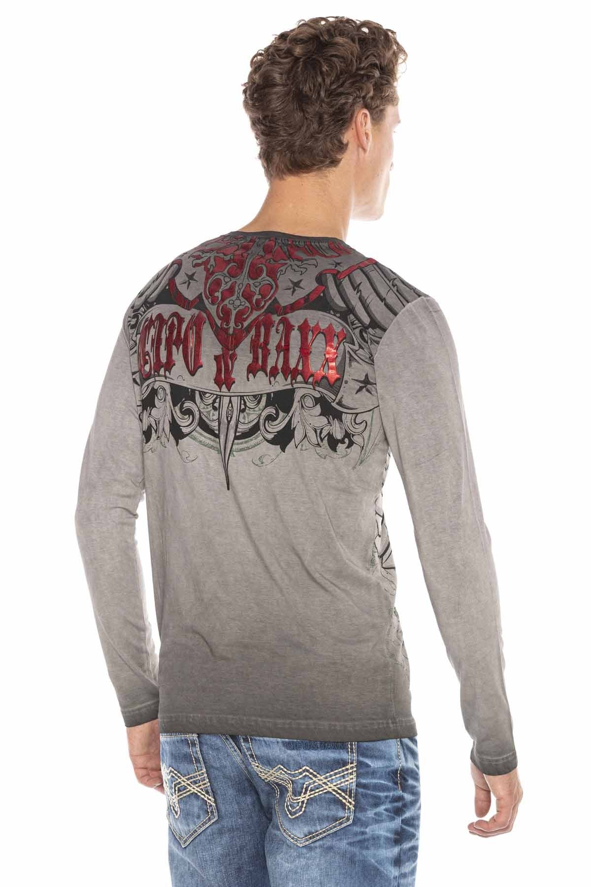 CL407 Eagle Crest Glossy Print Sweatshirt