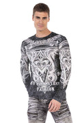 CL449 Washed Print Lightweight Men's Sweatshirt