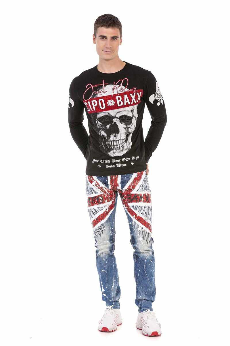 CL454 Stone Skull Lightweight Sweatshirt