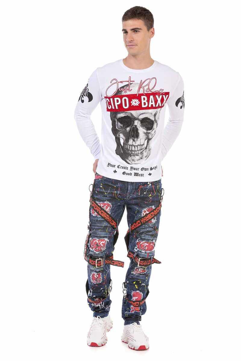 CL454 Stone Skull Lightweight Sweatshirt