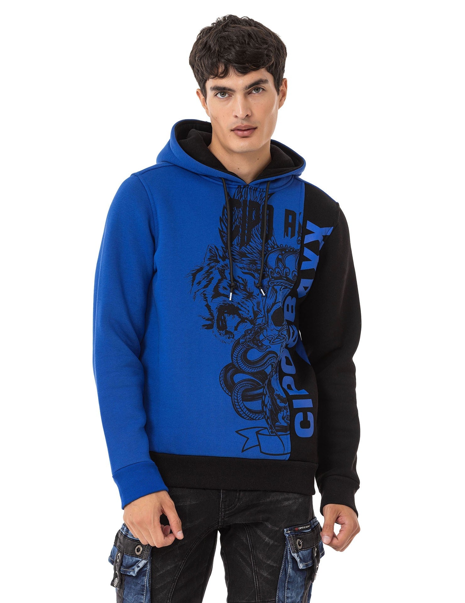 CL541 Men's Hooded Street Style Logo Sweatshirt