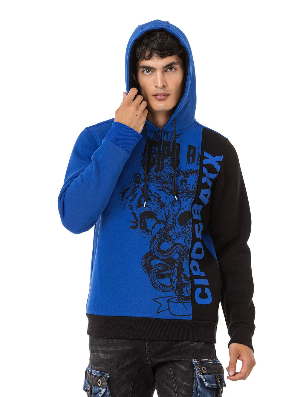 CL541 Men's Hooded Street Style Logo Sweatshirt