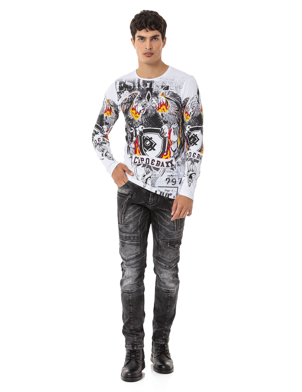 CL553 Men's Basic Zip-Up Urban Hoodie