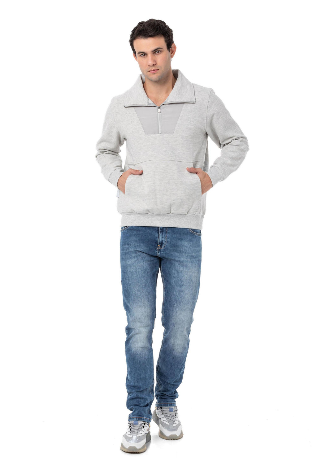 CL555 Men's Basic Zip Hoodie – Hooded Zip Sweatshirt, Everyday Relaxed Fit