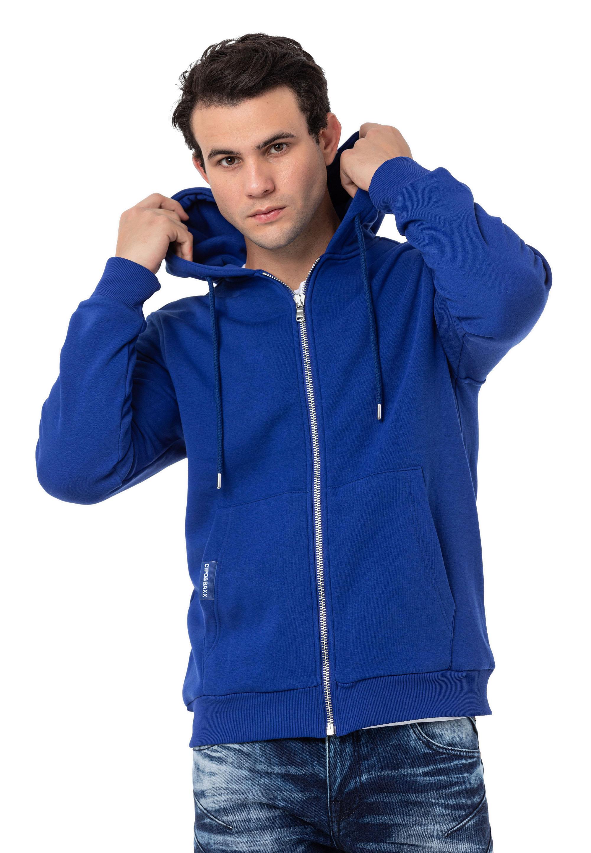 CL556 Men's Basic Zip Sweatshirt – Everyday Relaxed Fit, Soft Texture Zip Hoodie