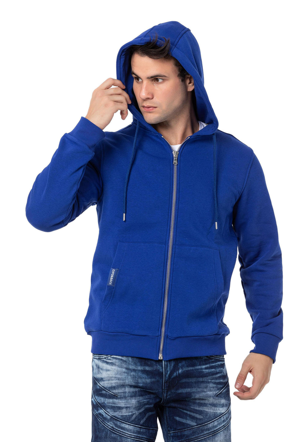 CL556 Men's Basic Zip Sweatshirt – Everyday Relaxed Fit, Soft Texture Zip Hoodie