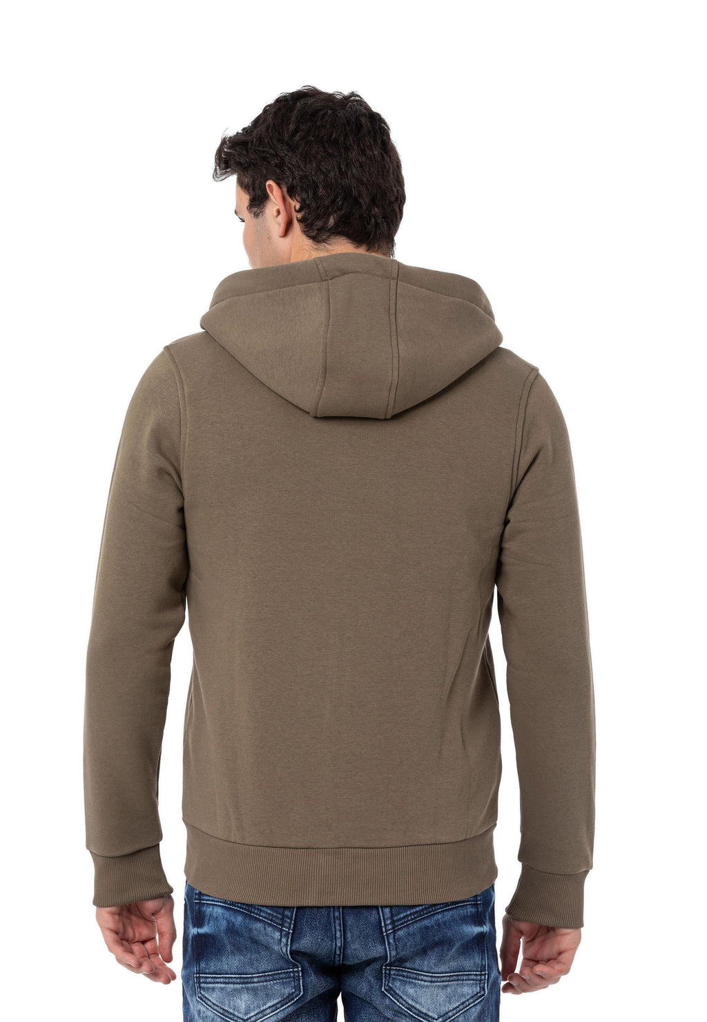 CL556 Men's Basic Zip Sweatshirt – Everyday Relaxed Fit, Soft Texture Zip Hoodie