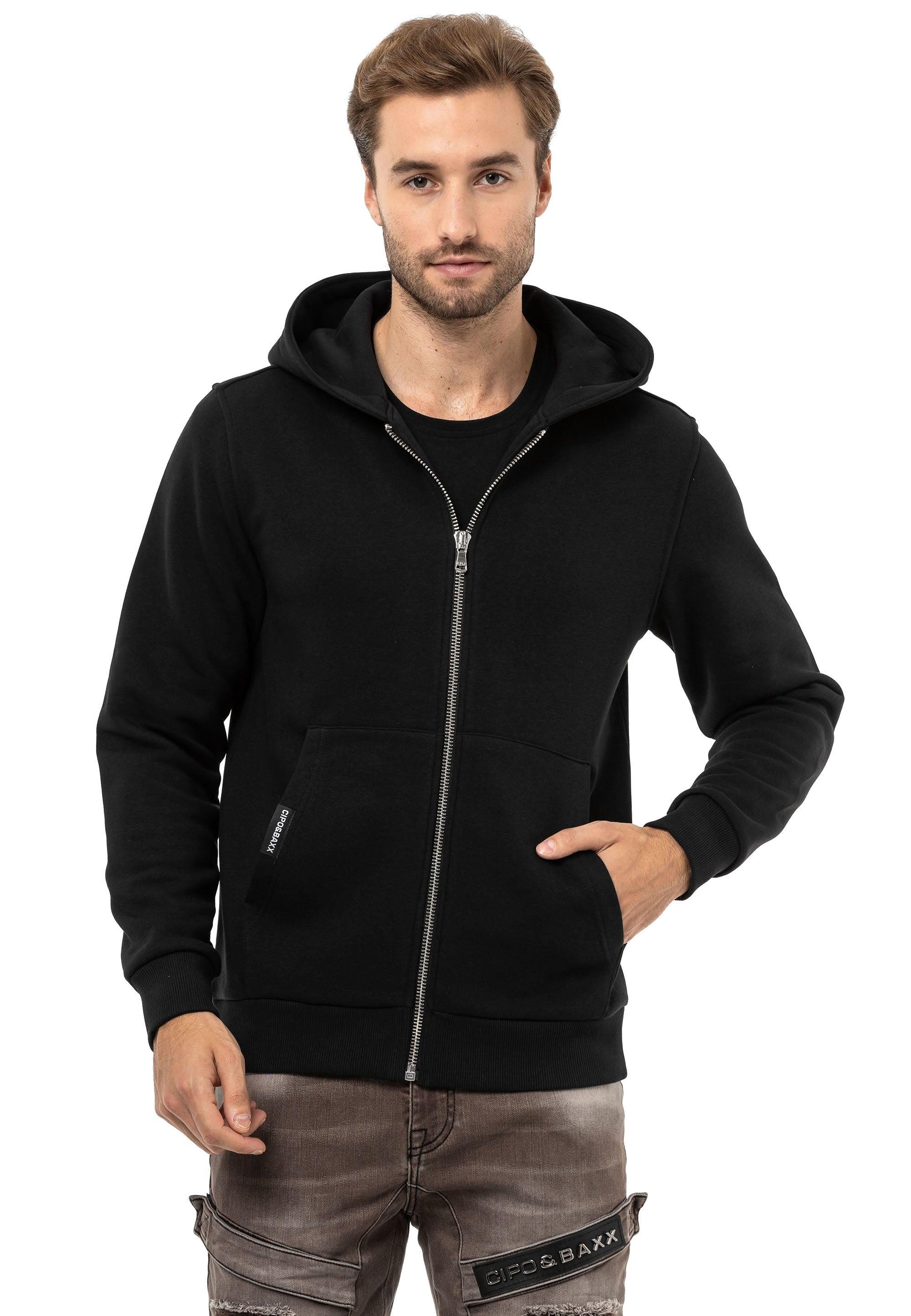 CL556 Men's Basic Zip Sweatshirt – Everyday Relaxed Fit, Soft Texture Zip Hoodie