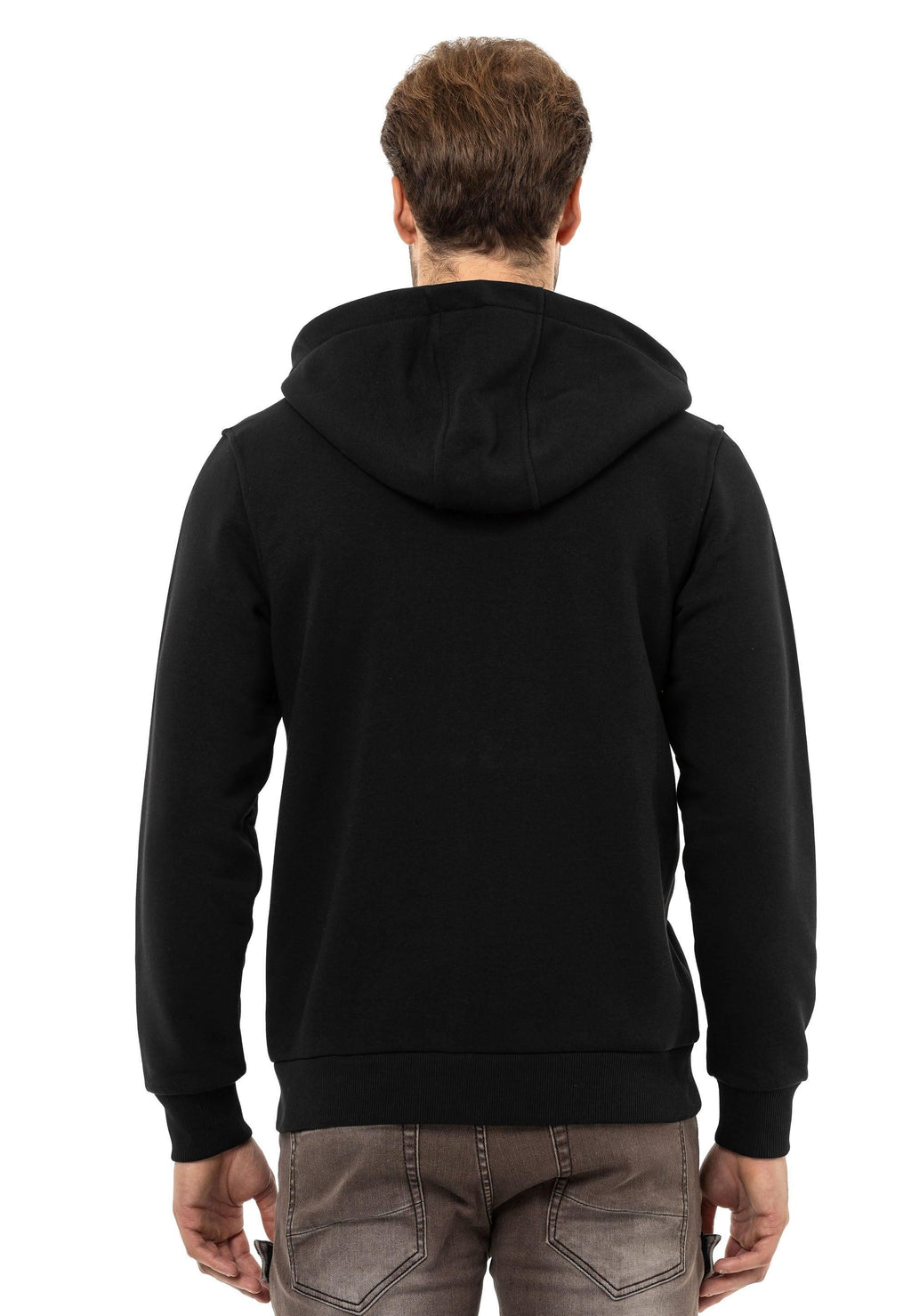 CL556 Men's Basic Zip Sweatshirt – Everyday Relaxed Fit, Soft Texture Zip Hoodie