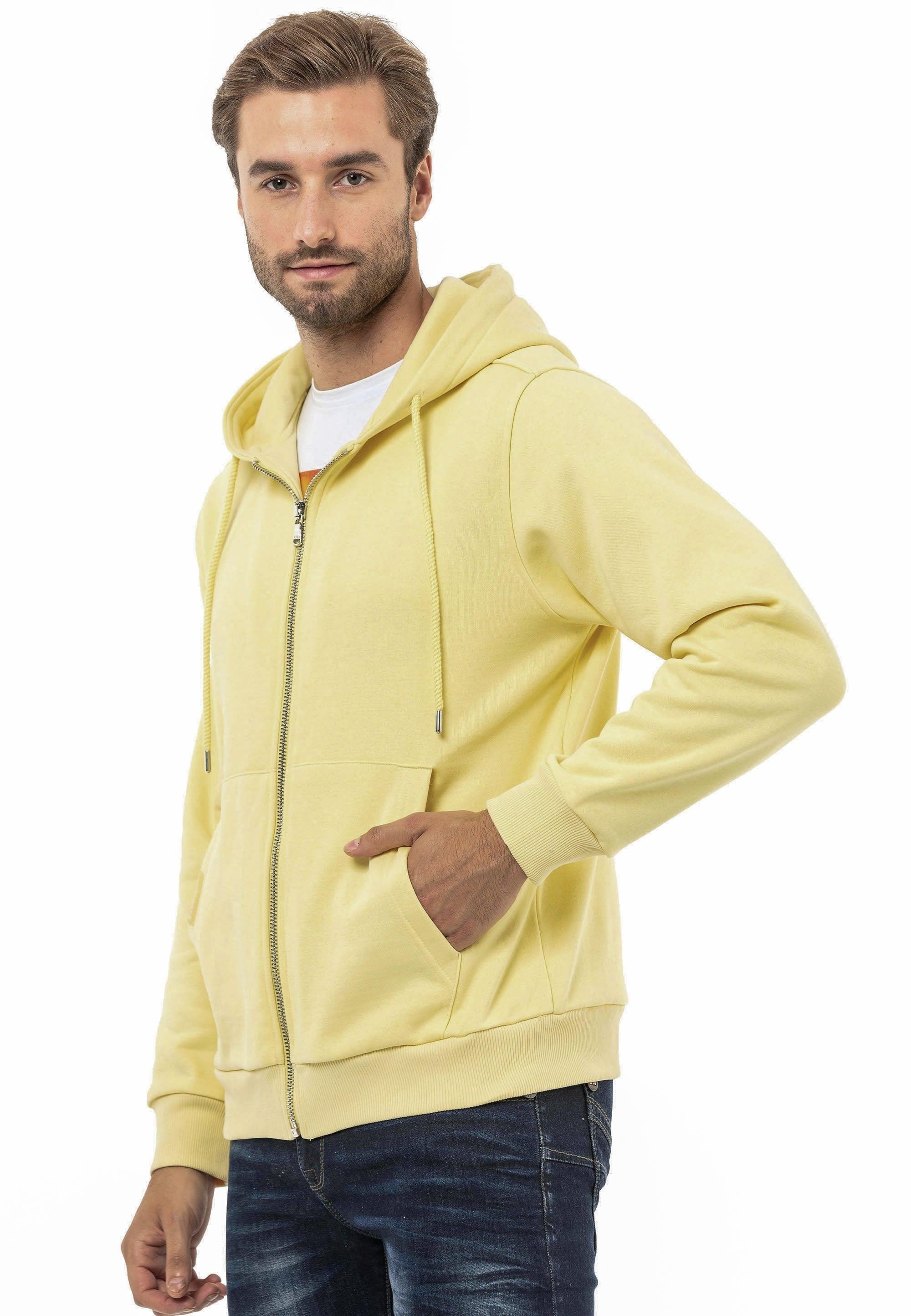 CL556 Men's Basic Zip Sweatshirt – Everyday Relaxed Fit, Soft Texture Zip Hoodie
