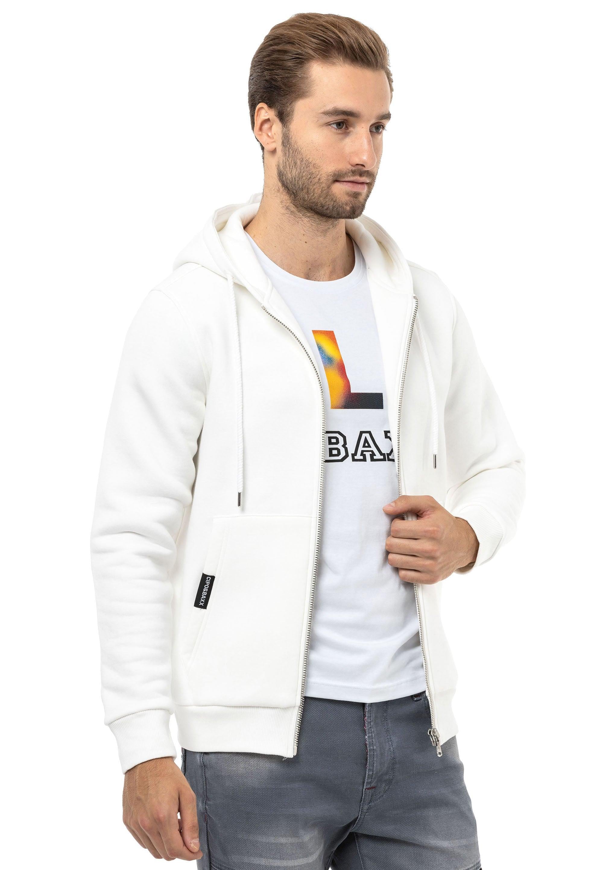 CL556 Men's Basic Zip Sweatshirt – Everyday Relaxed Fit, Soft Texture Zip Hoodie