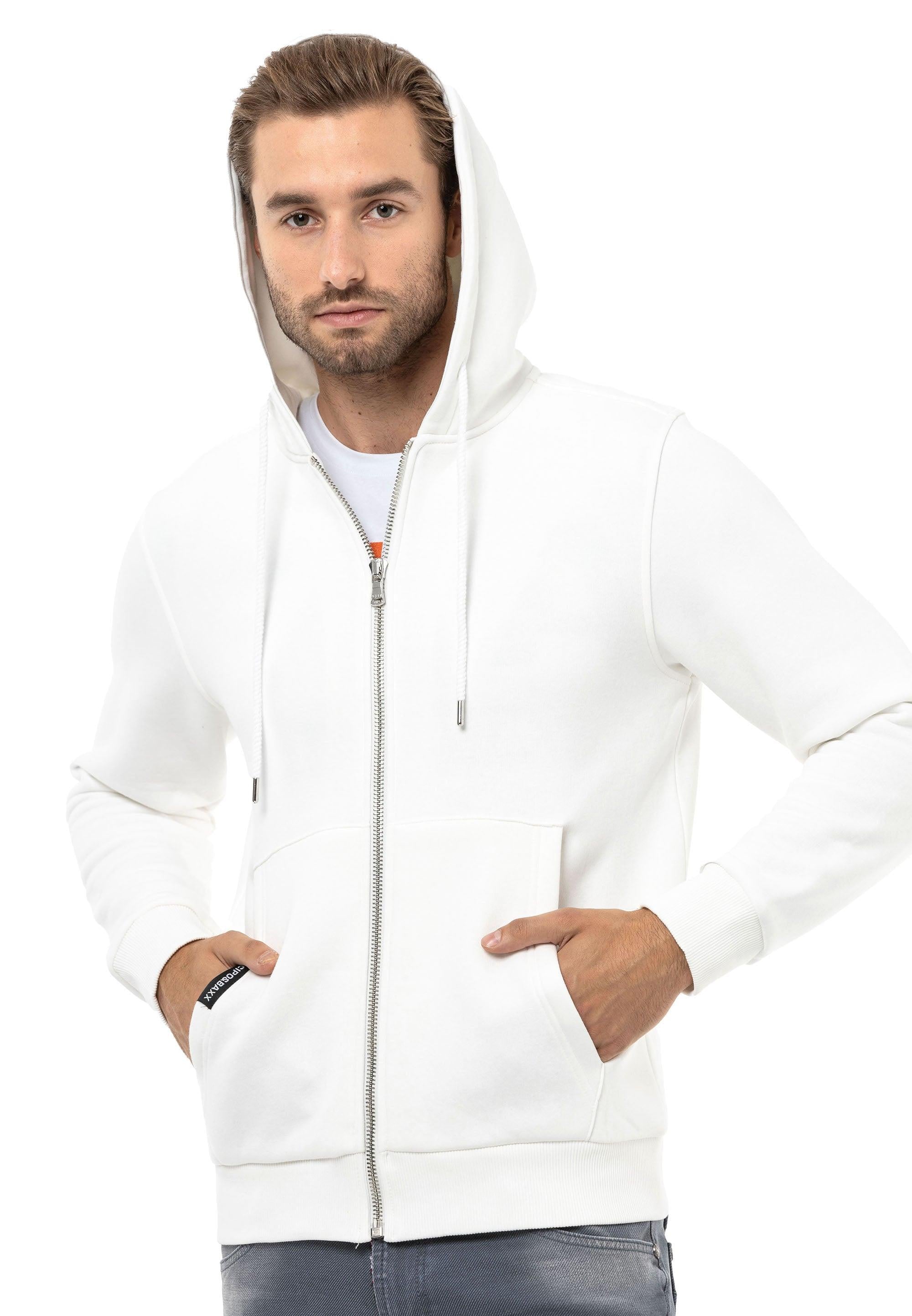 CL556 Men's Basic Zip Sweatshirt – Everyday Relaxed Fit, Soft Texture Zip Hoodie