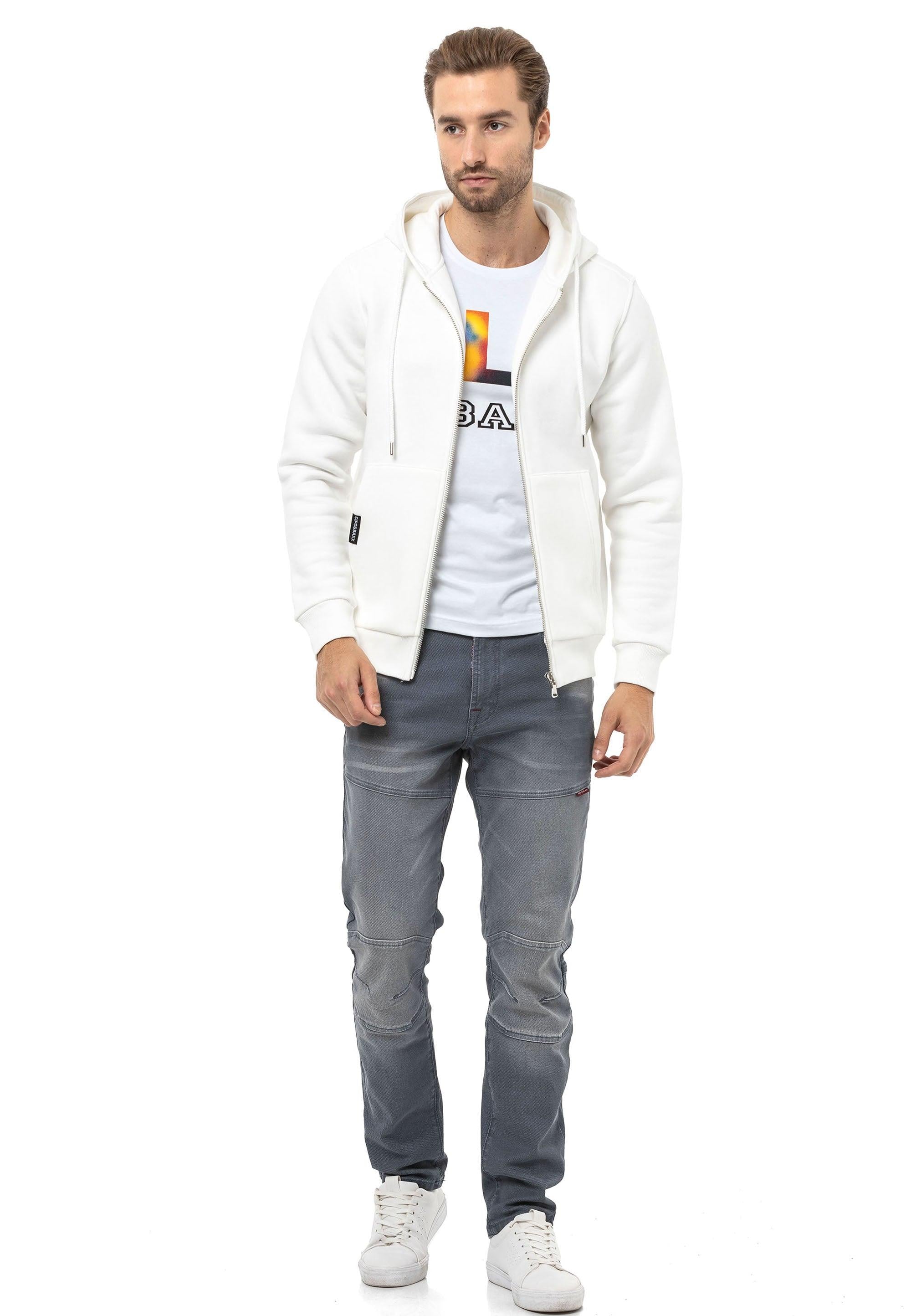CL556 Men's Basic Zip Sweatshirt – Everyday Relaxed Fit, Soft Texture Zip Hoodie