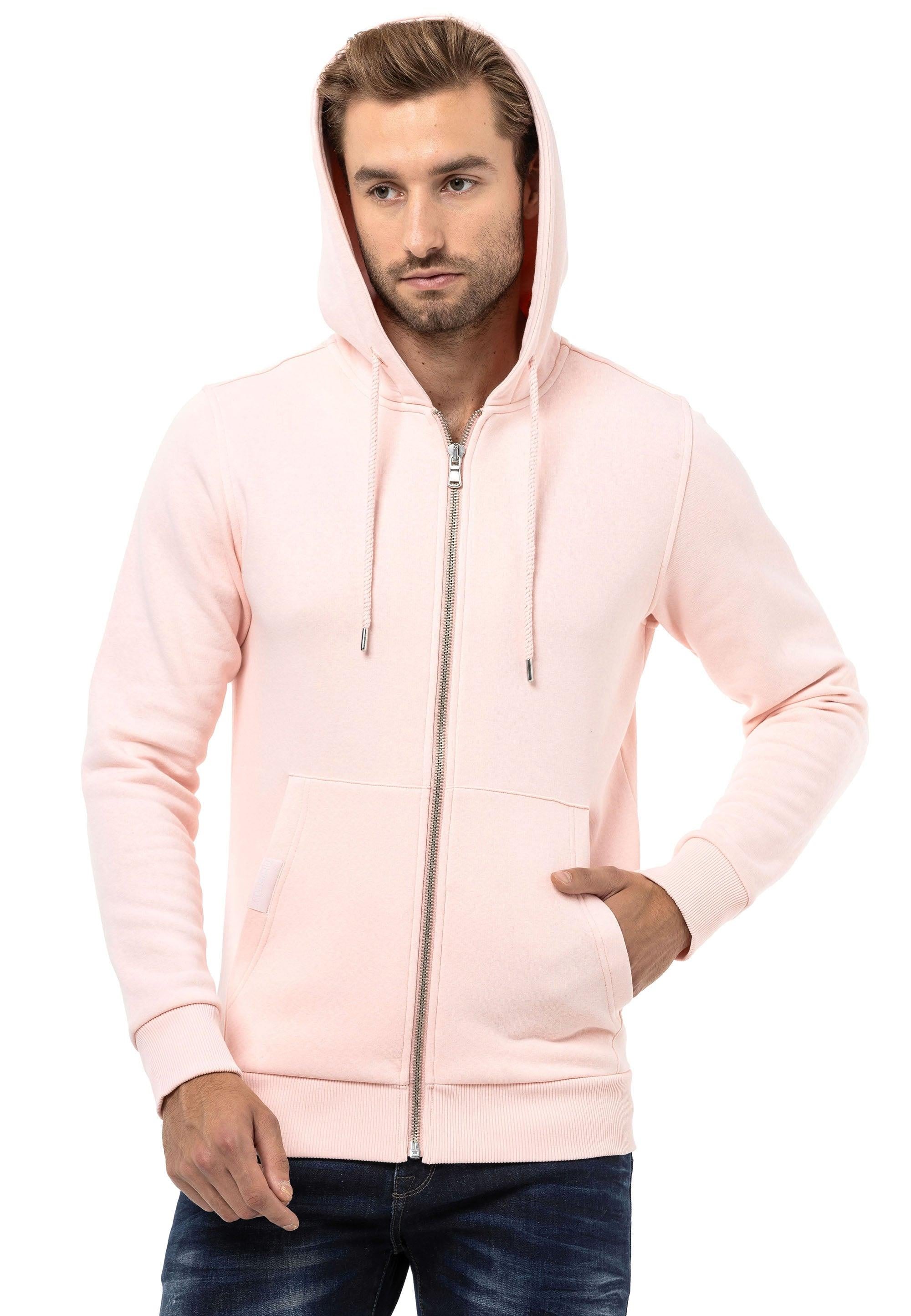 CL556 Men's Basic Zip Sweatshirt – Everyday Relaxed Fit, Soft Texture Zip Hoodie