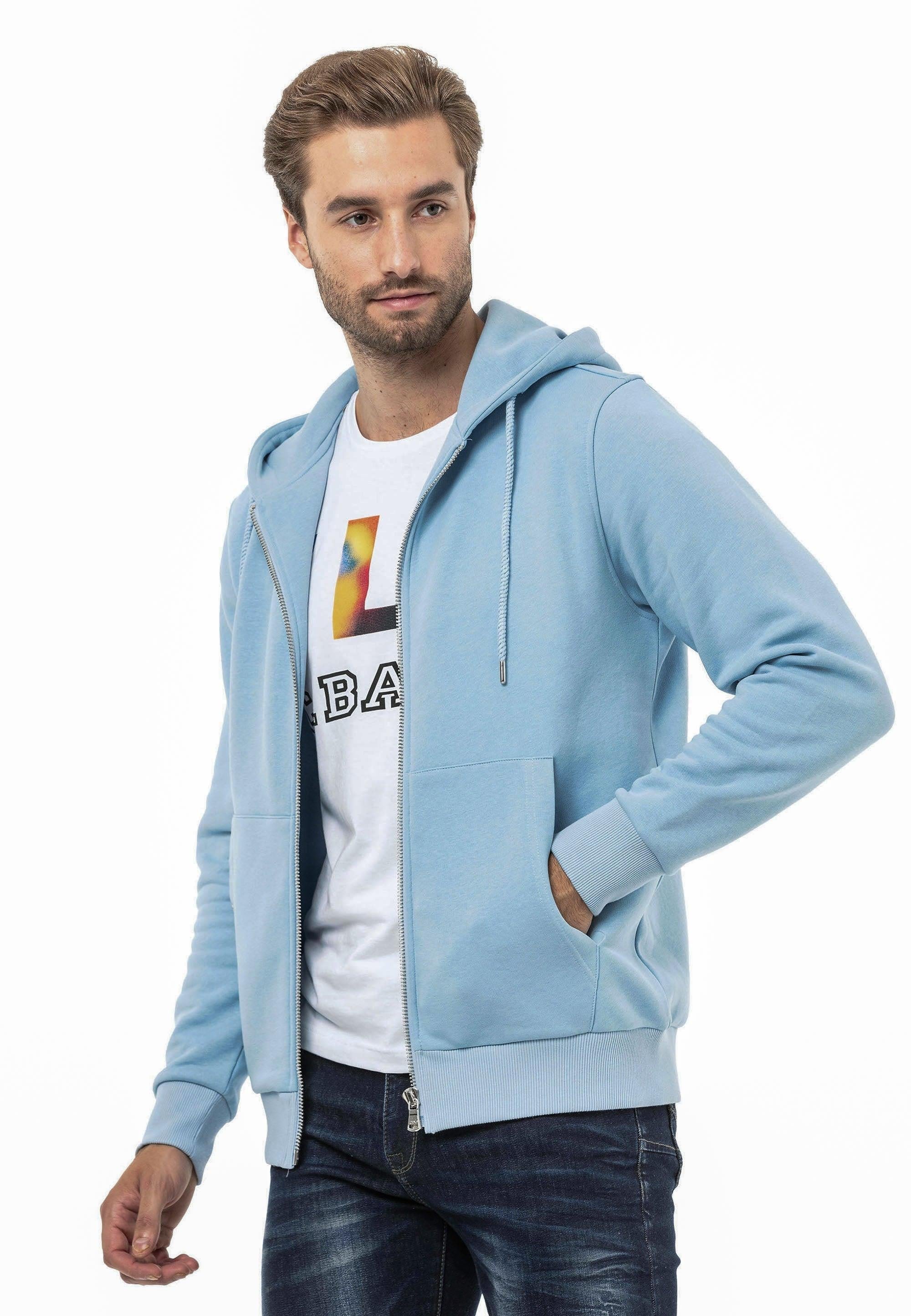 CL556 Men's Basic Zip Sweatshirt – Everyday Relaxed Fit, Soft Texture Zip Hoodie