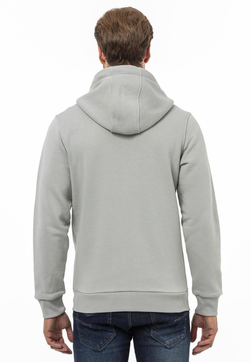 CL556 Men's Basic Zip Sweatshirt – Everyday Relaxed Fit, Soft Texture Zip Hoodie