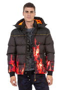 CM181 Flame Pattern Winter Men's Jacket