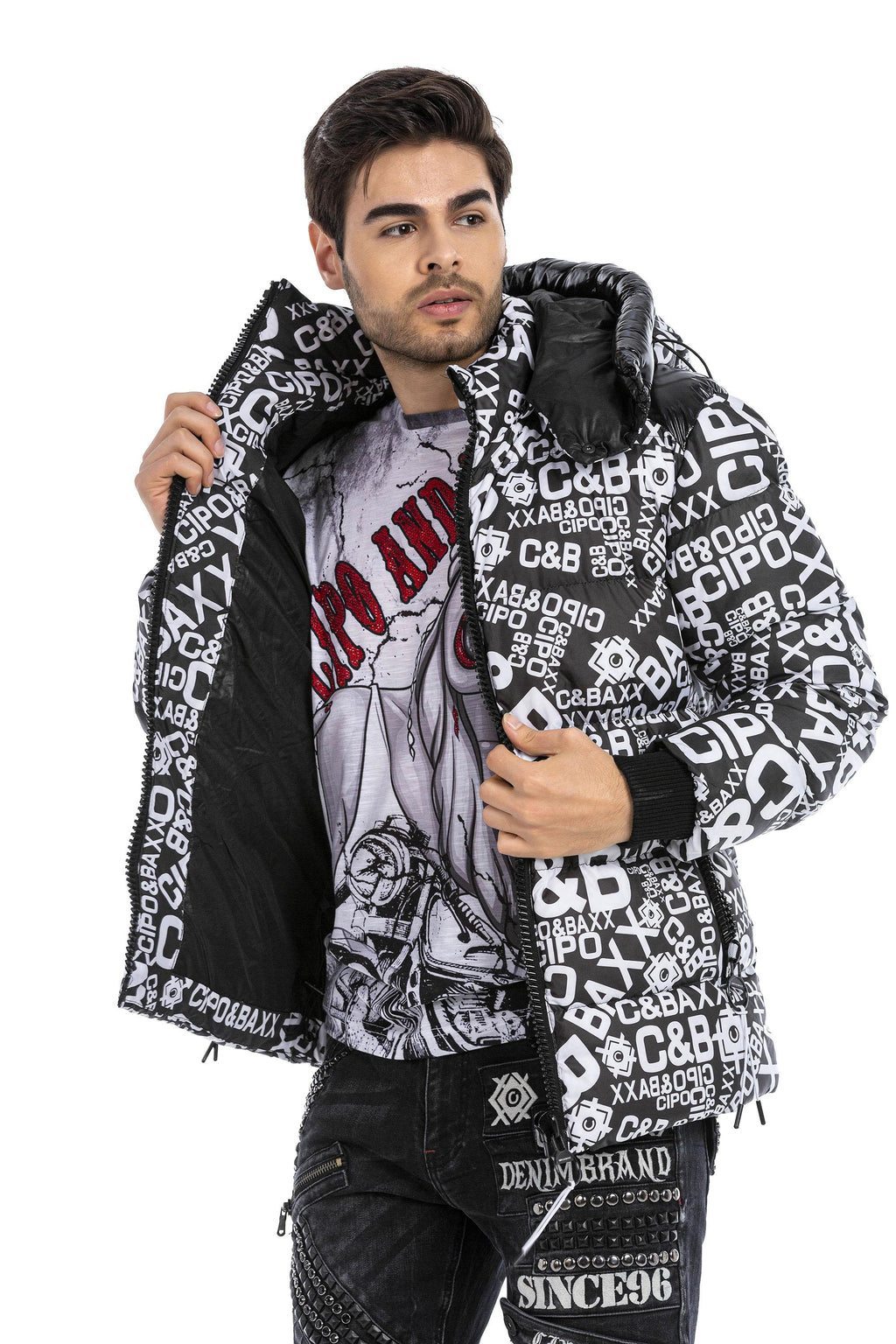 CM193 CIPO & BAXX Printed Puffer Jacket