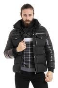 CM208 Black Men's Puffer Jacket