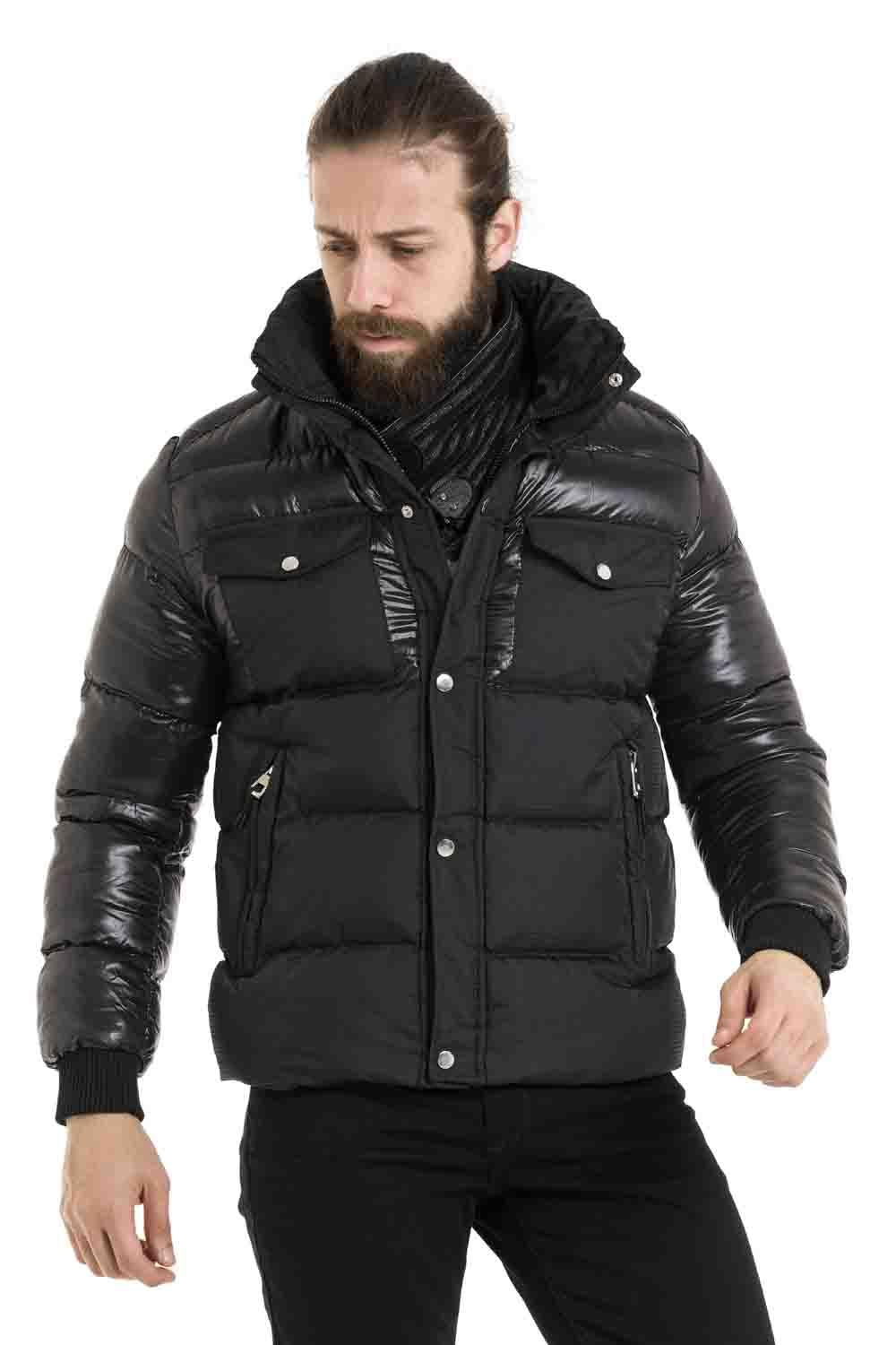 CM208 Black Men's Puffer Jacket
