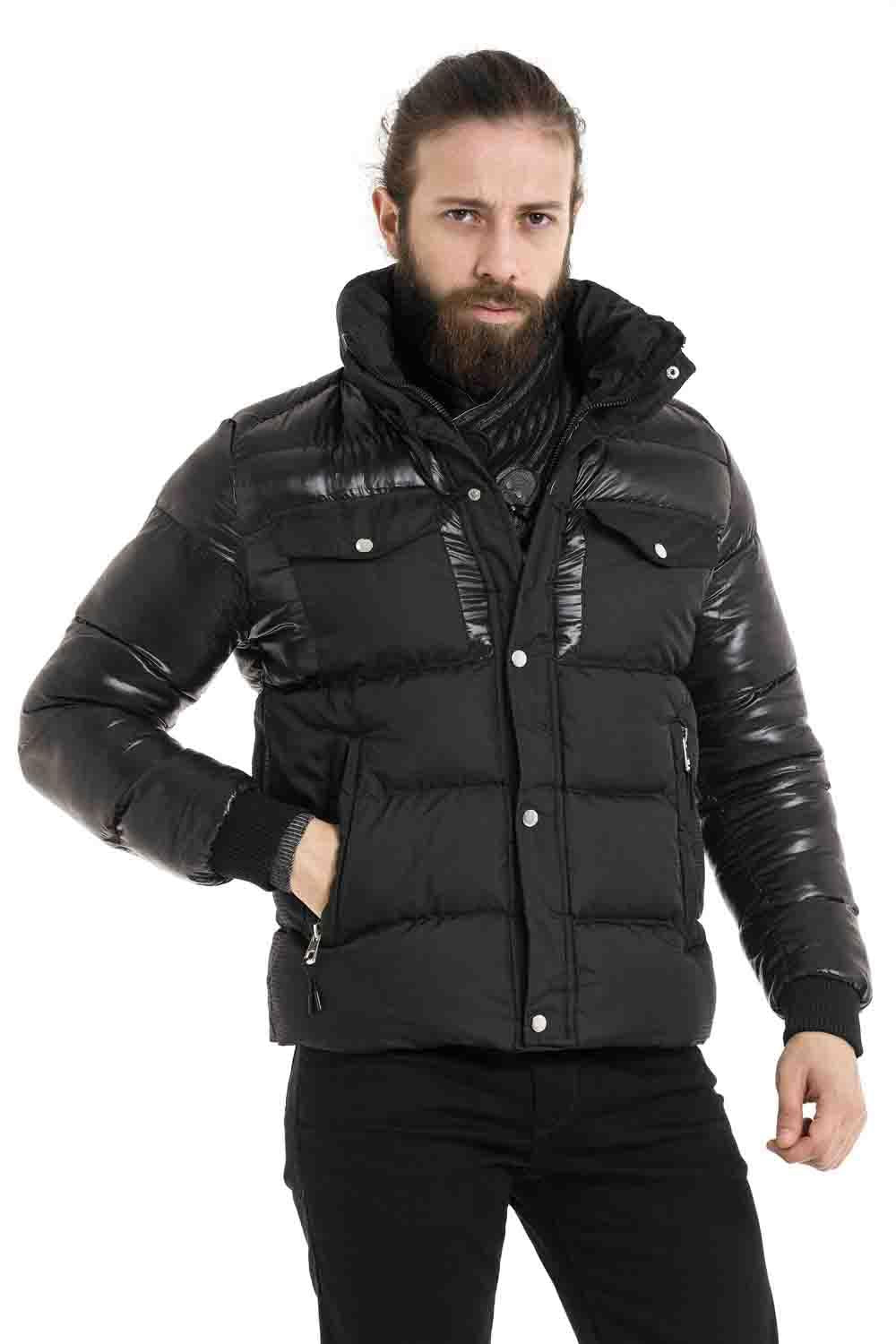 CM208 Black Men's Puffer Jacket