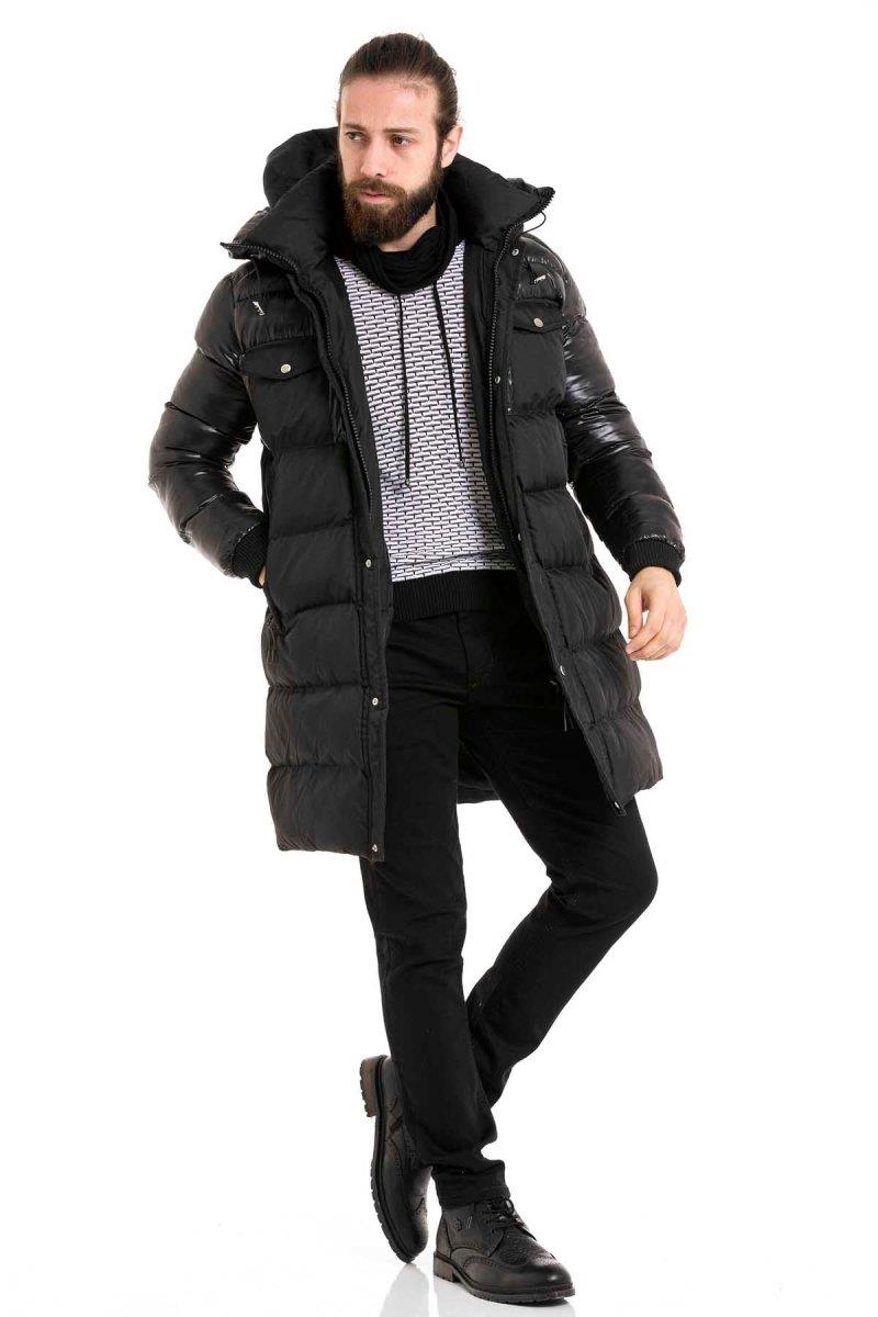 CM209 Black Oversized Puffer Jacket
