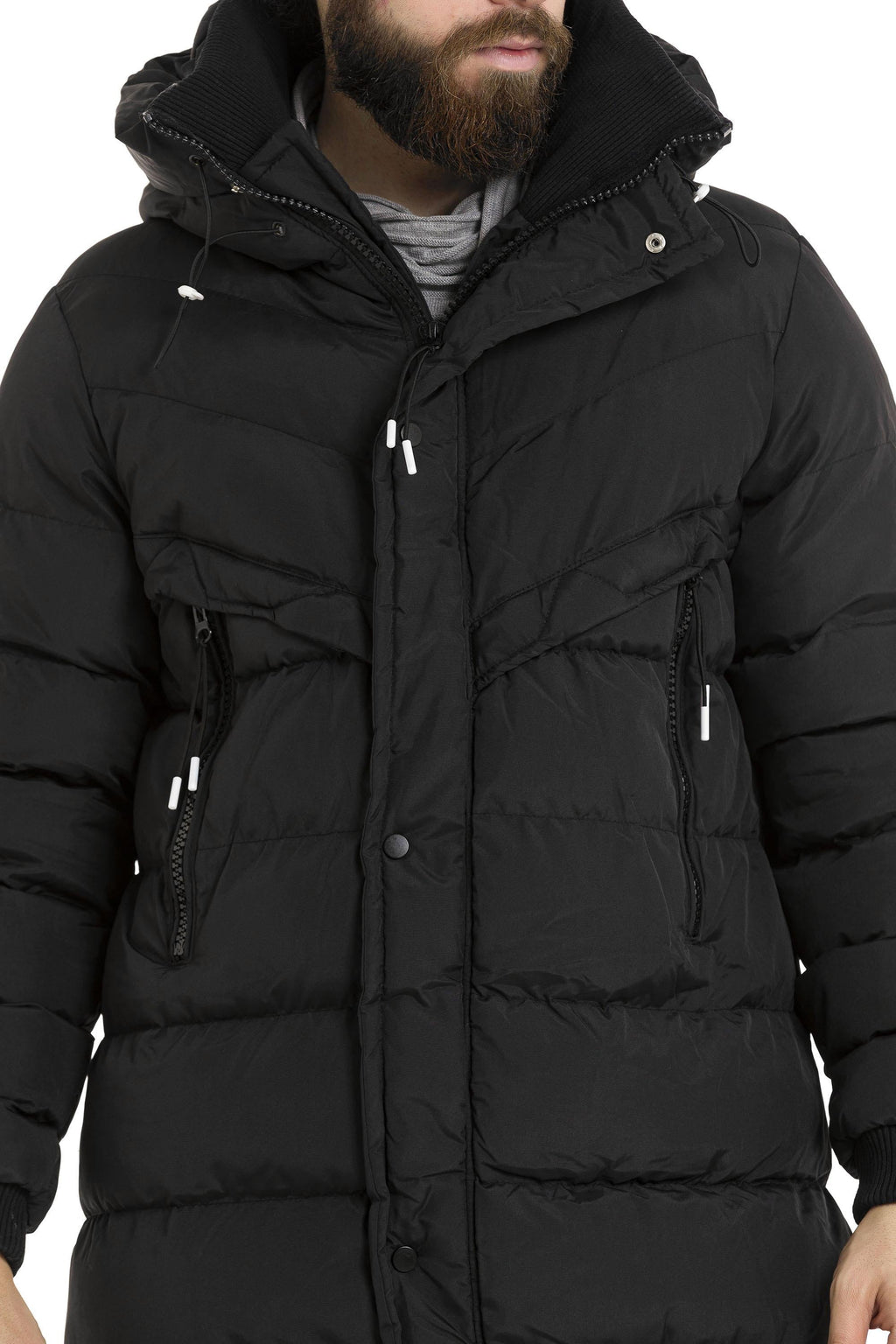 CM213 Knee-Length Men's Puffer Jacket