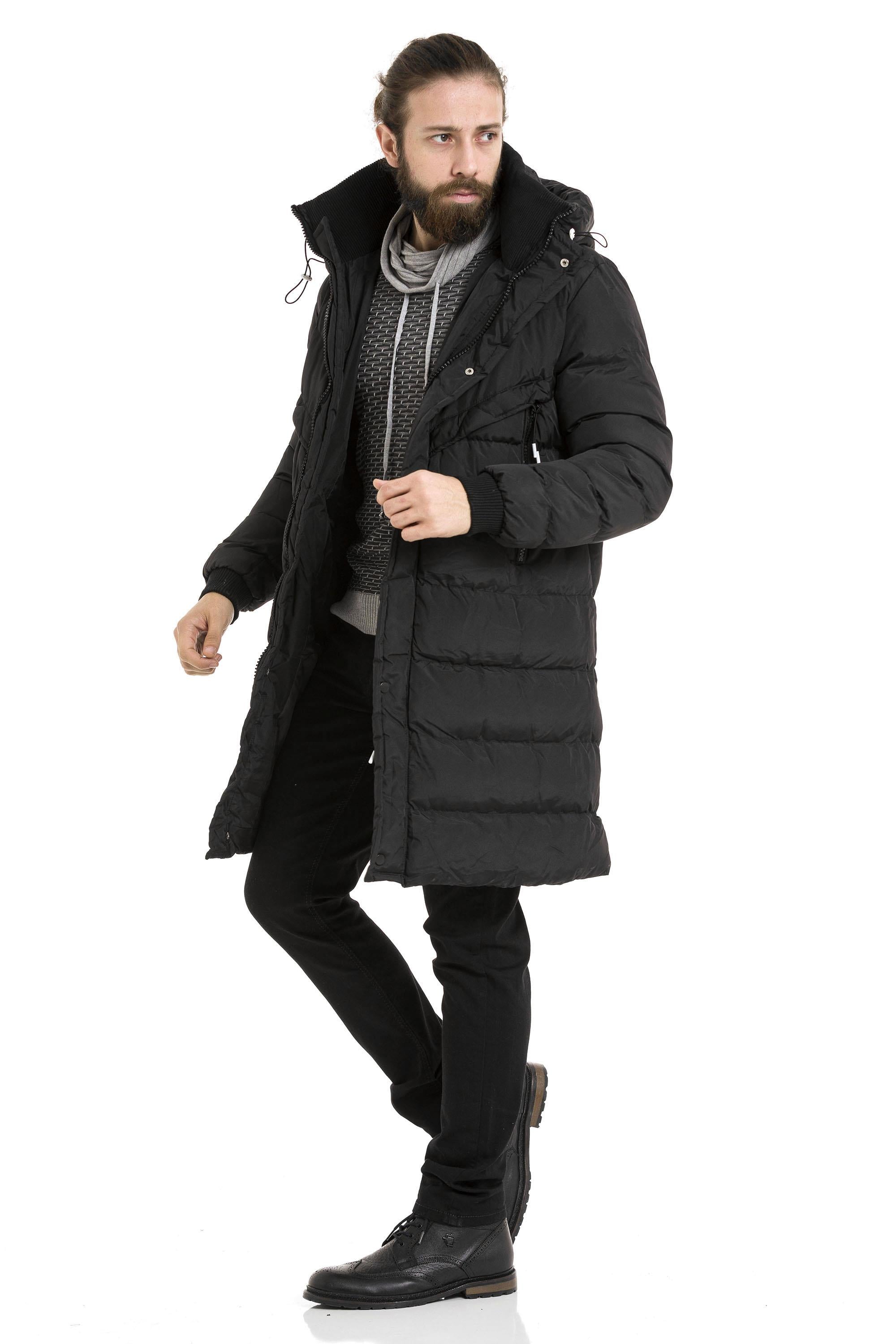 CM213 Knee-Length Men's Puffer Jacket